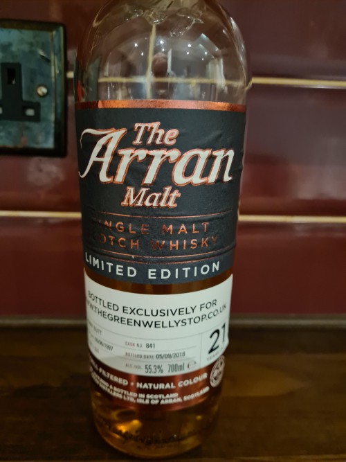 Arran 21 year old single barrel Green Welly Stop exclusive 