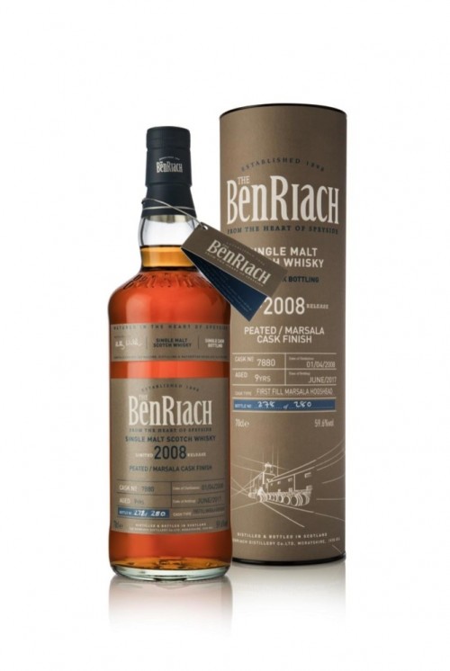 Benriach single cask batch 14 vintage 2008 Peated Marsala cask #7880